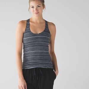 LULULEMON Cool Racerback Tank Top Cyber Black Deep Coal